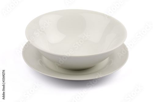 bowl on plate