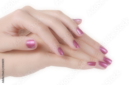 manicured female hands