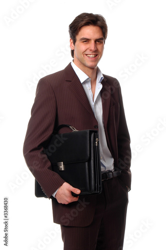junger geschäftsmann mit aktentasche