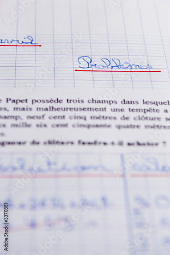 cahier d'exercice à l'école 5