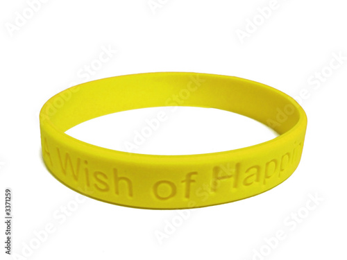 yellow silicone wristband photo