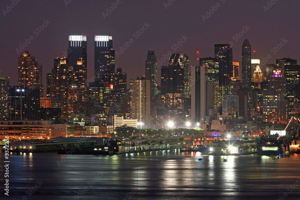 Fototapeta premium manhattan mid-town skyline at night