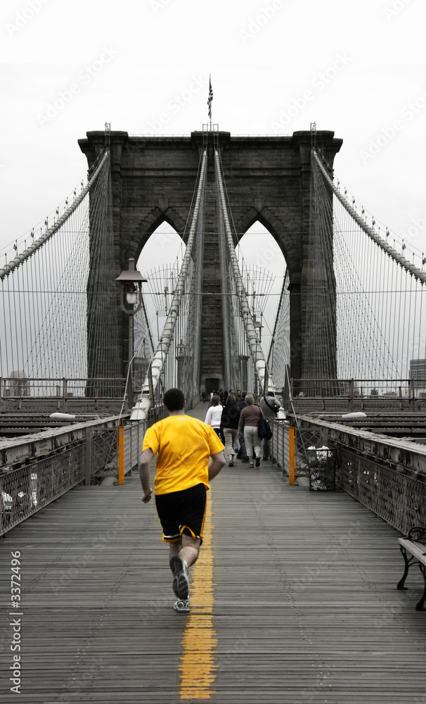 Fototapeta premium żółty na moście brooklińskim
