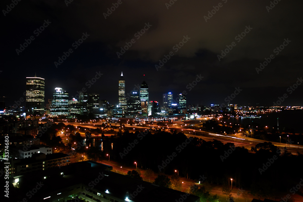 Fototapeta premium perth city night skyline