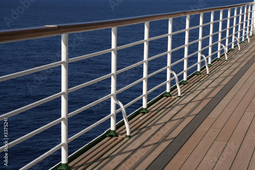 white deck rail