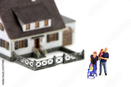miniature home and family