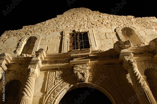 Schilderij op canvas The alamo mission at night in San Antonio Texas