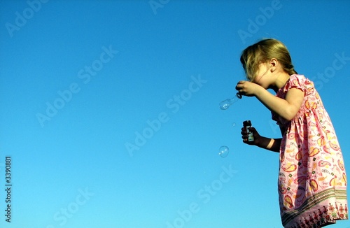 kid, soap-bubble, and blue sky