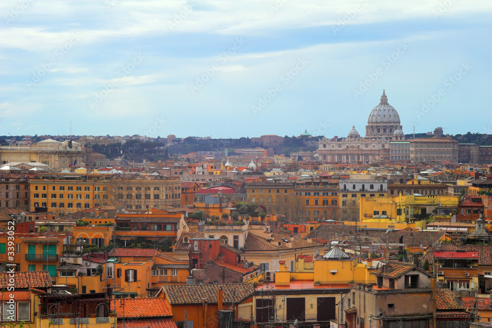 panoramic view of  rome, italy