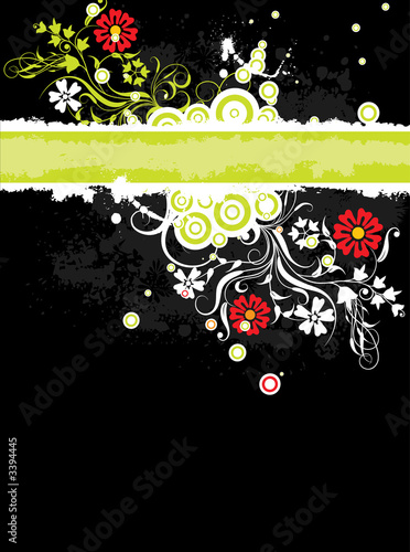 grunge floral background