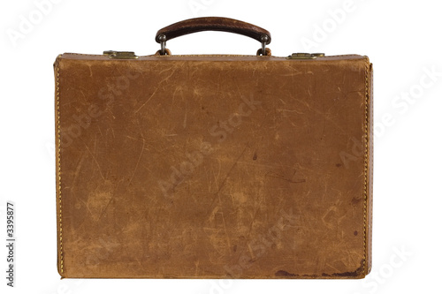 old leather suitcase