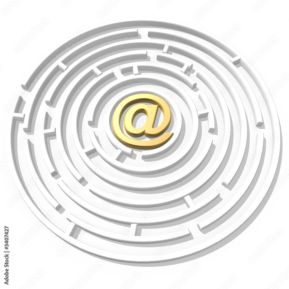 email symbol maze email symbol maze