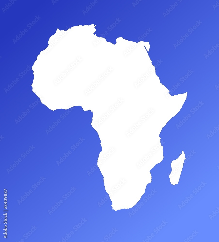 map of africa on blue gradient background