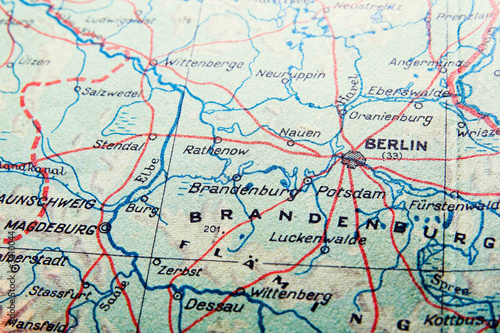 germany map with berlin