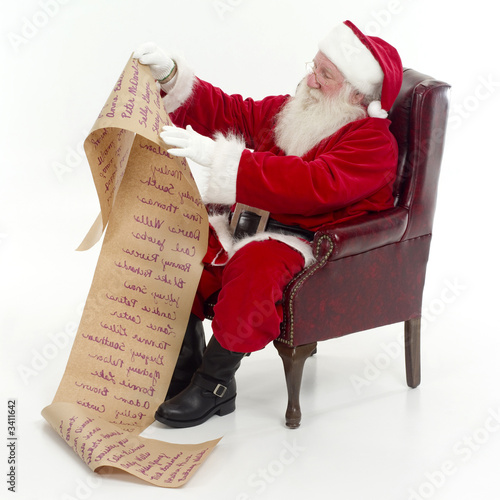 santa checking his list