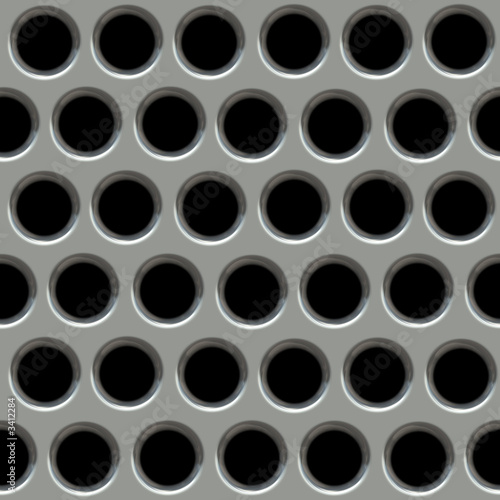 metal surface with holes.