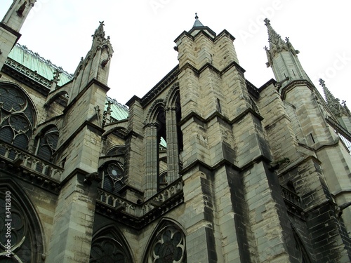 paris - saint-denis - basilica buttresses