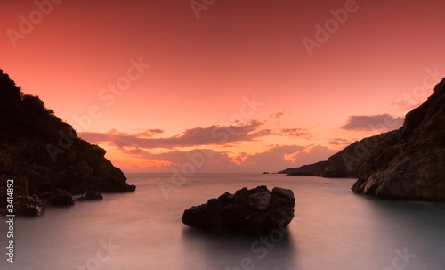 the bay at kardamili after sunset photo