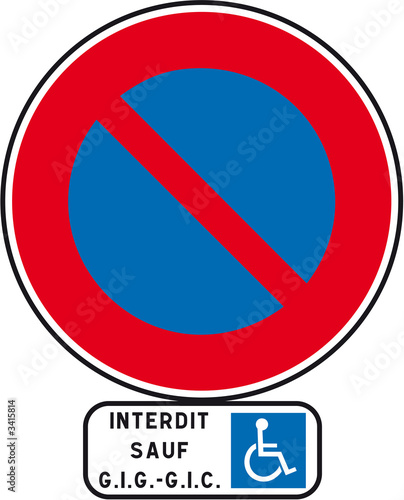 panneau de circulation et stationnement