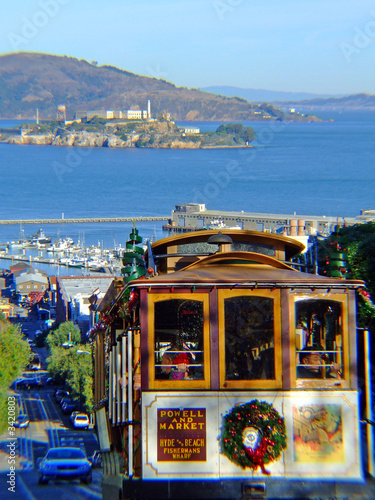 Canvas Print street bus in san francisco