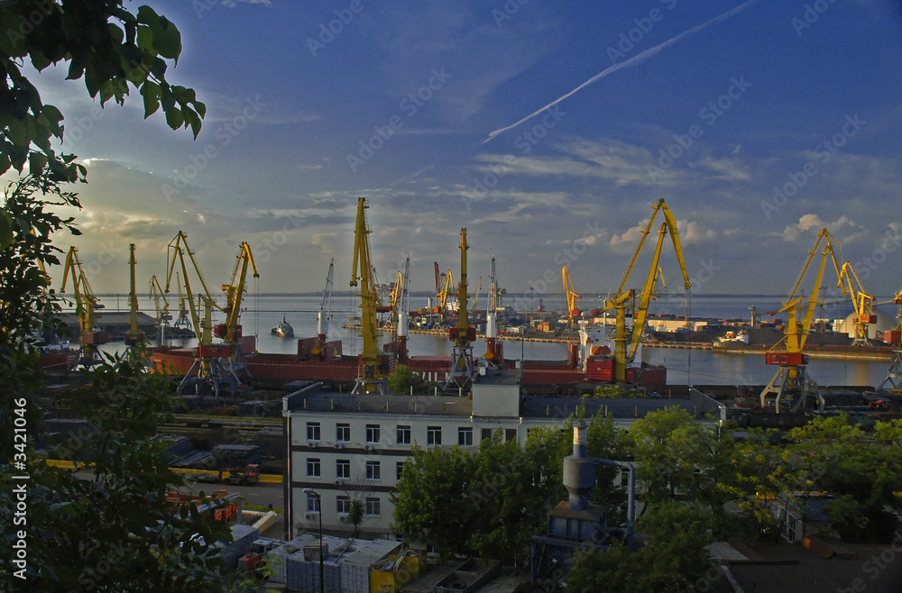 Naklejka premium port w Odessie