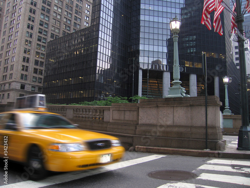 taxi on the move