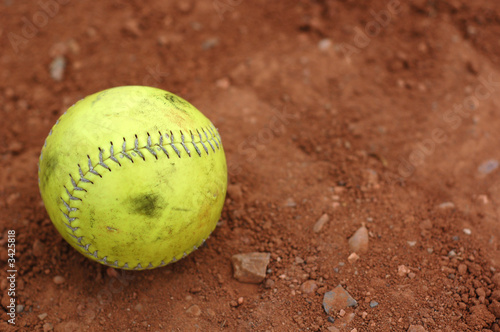 softball, well used
