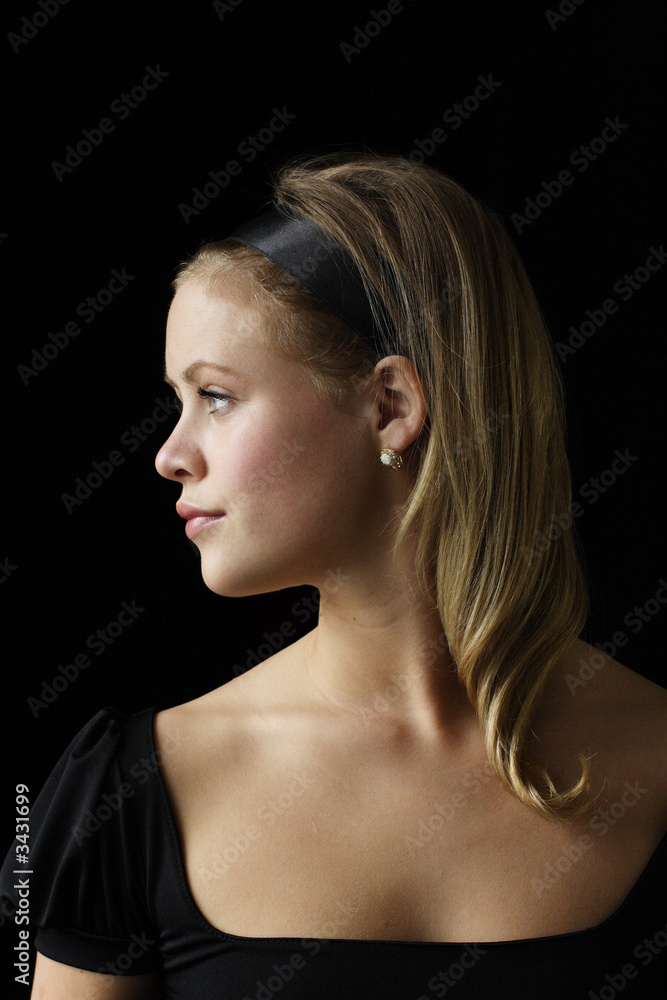 young woman with diamond and opel earings young woman with diamond and opel earings