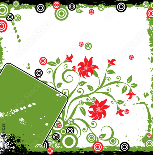 grunge floral background