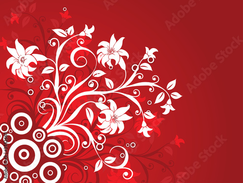 retro floral background