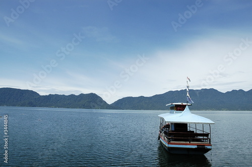 boat at maninjau lake , sumatra
