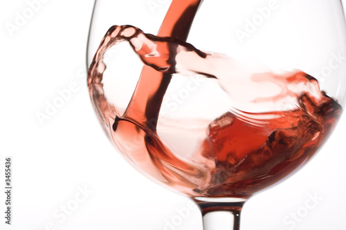 red wine pouring