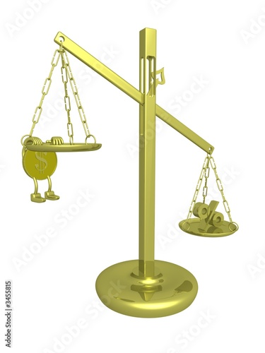 the broken balance. 3d imag...