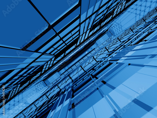 blue 3d structure infinity