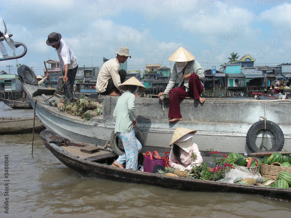 floating market - vietnam - asia