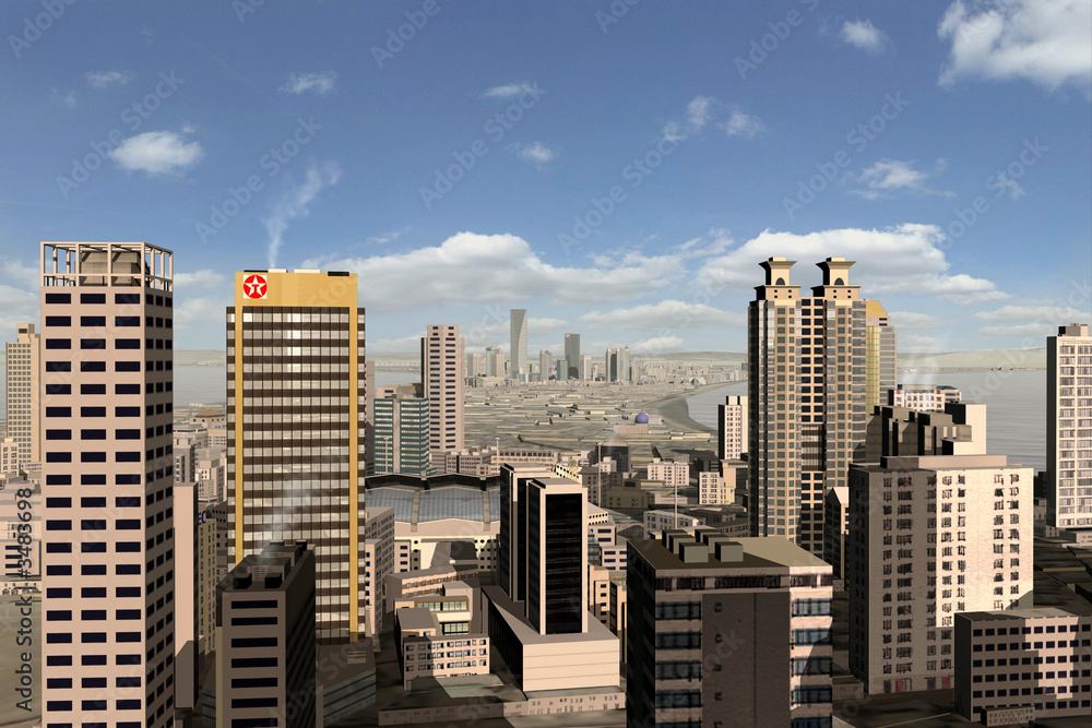 Naklejka premium imaginary city 27