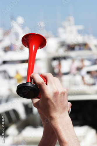 air horn - two hands