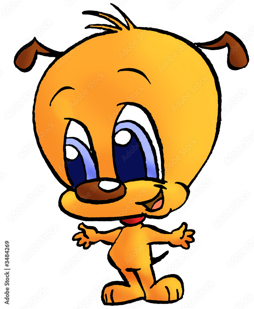 Obraz premium chien orange 01