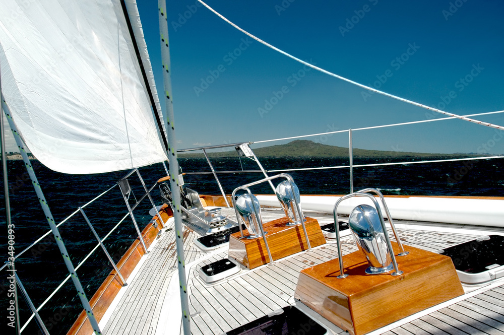 Fototapeta premium luxury yacht under sail