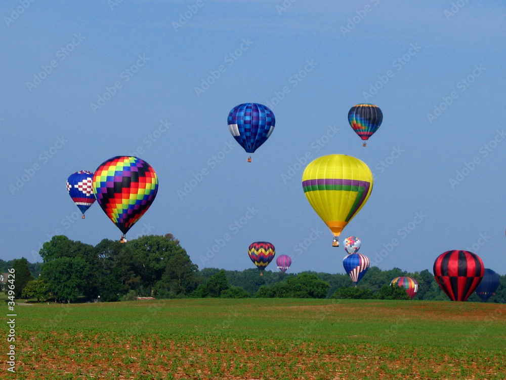 Naklejka premium sky full of hot air balloons