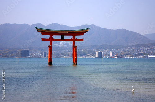 Shinto tori gate in the sea, japan 2
