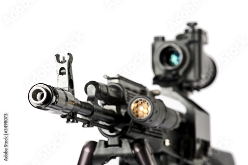 machine gun kalashnikov on the tripod and optical © Vladimir Melnik