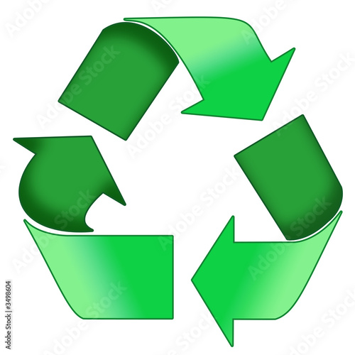 a green recycle symbol photo