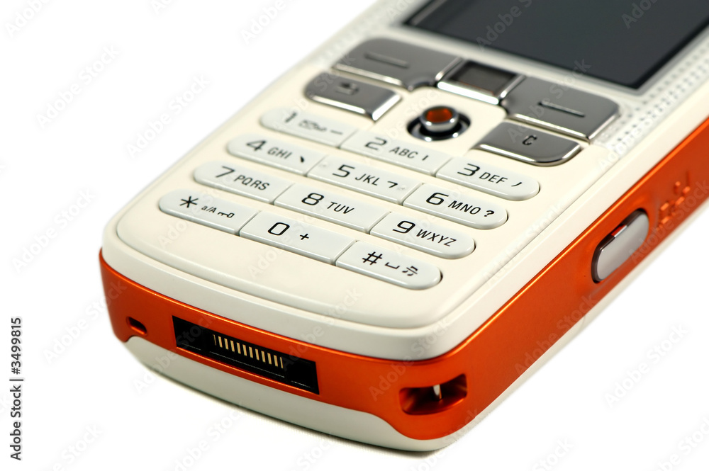 Modern mobile phone isolated over white Modern mobile phone isolated over white