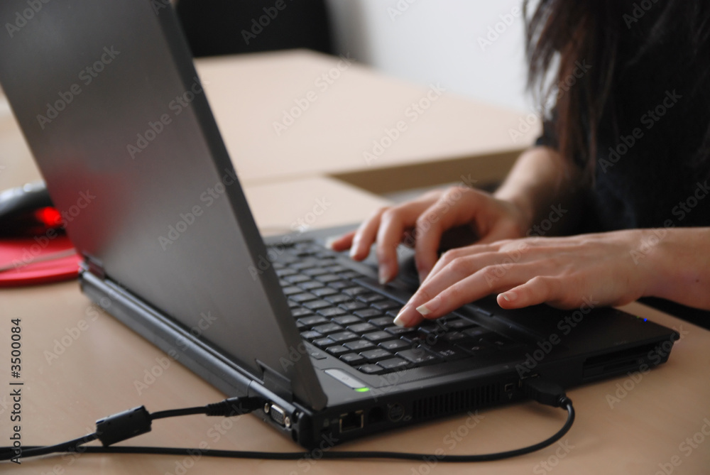young woman with laptop young woman with laptop