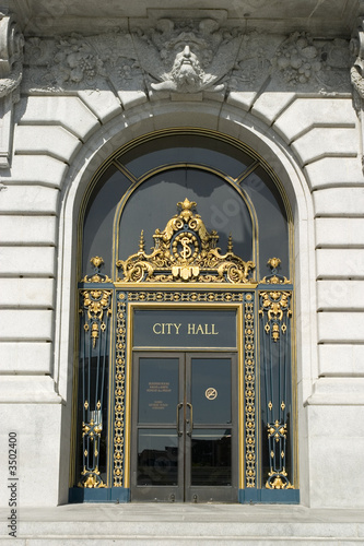 san francisco's city hall main door photo