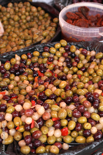 olives, pickled vegetables and sun dried tomatoes
