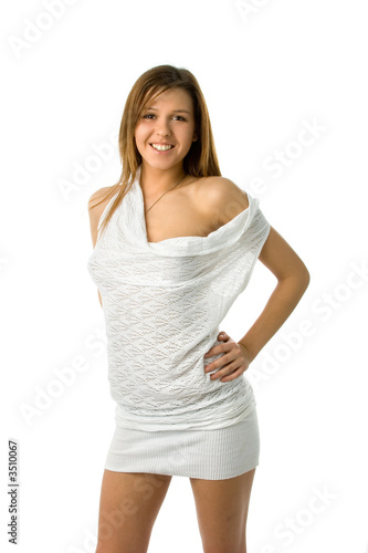 woman in white dress