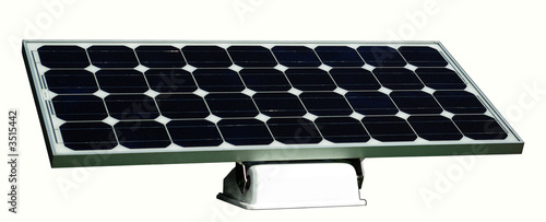 Photovoltaic pannel on white background