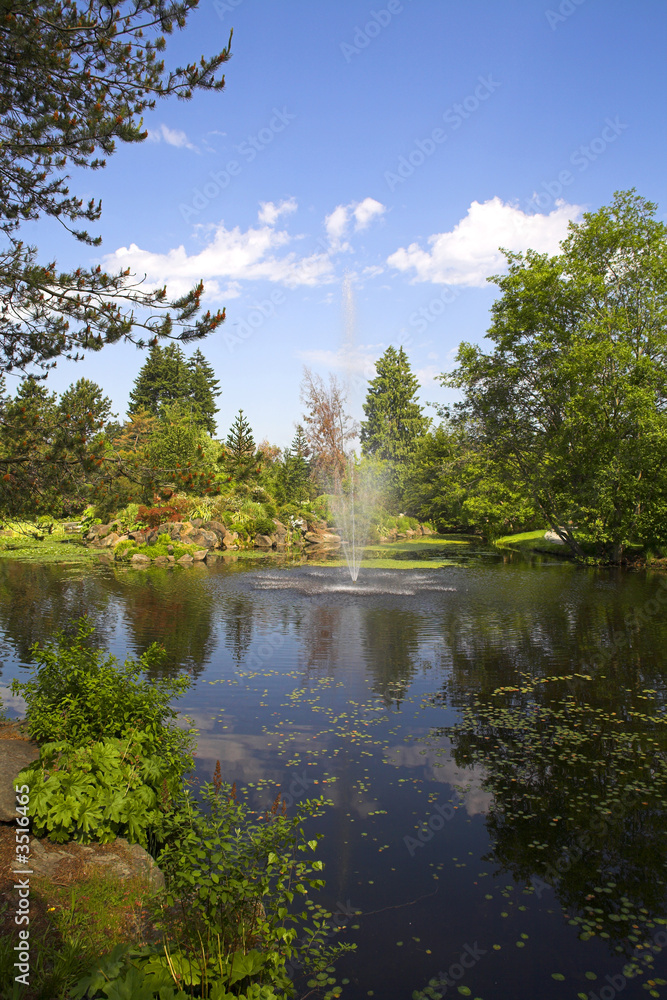 fountain in botanical garden